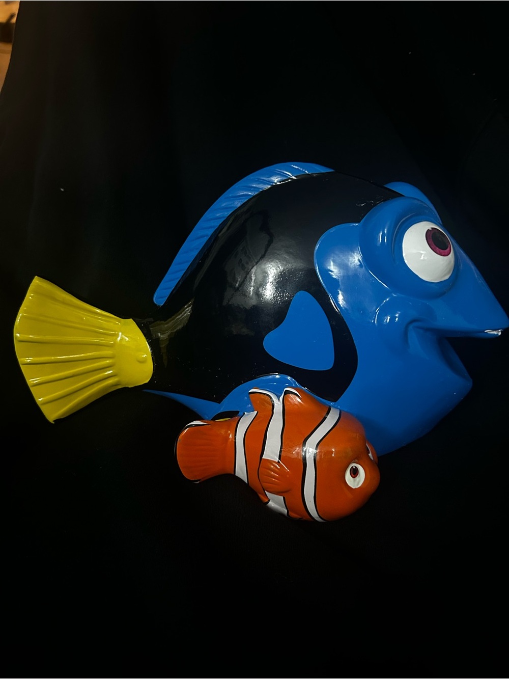 Disney Blue & Yellow Dory FishAccent with Nemo Orange Clownfish piggy bank